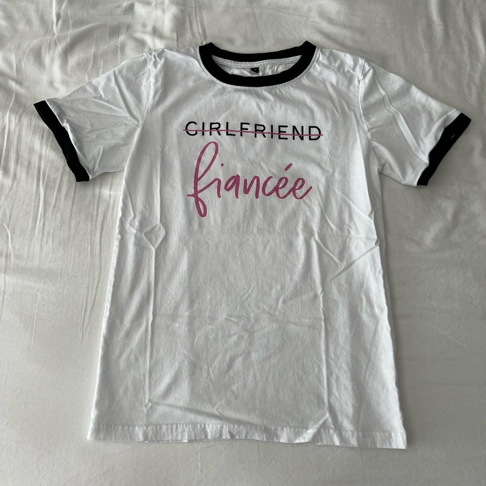 White Girlfriend To Fiancé T-Shirt